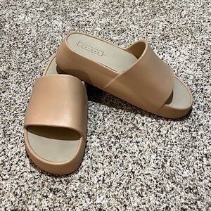 Corkys foam platform slider shoes. Like new, worn once.